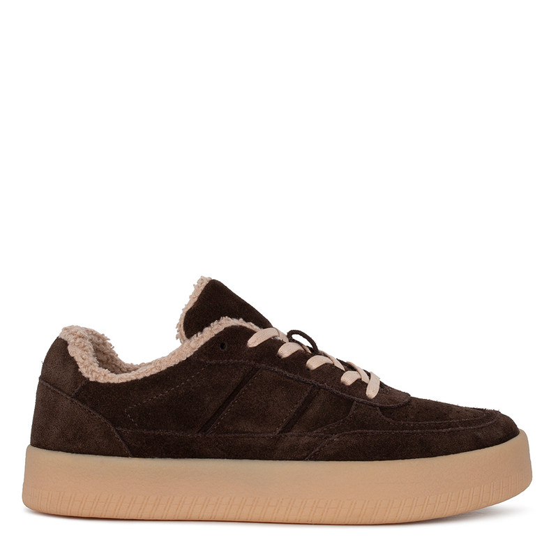 Winter Brown Suede Sneakers | TJ COLLECTION